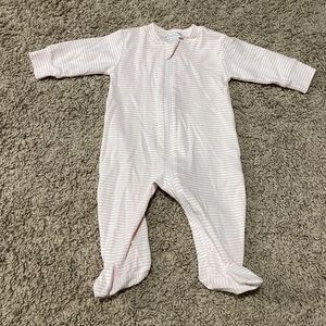 Kissy Kissy Pink Stripe Footie